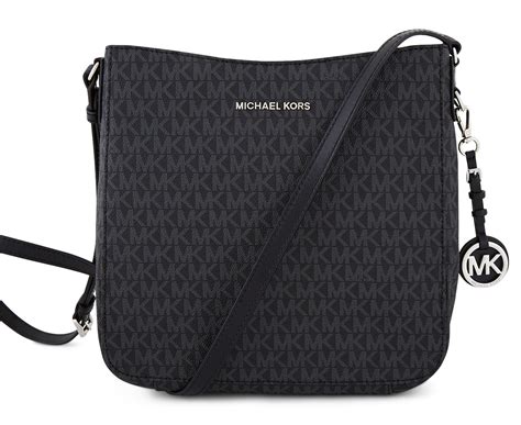 michael kors jet set messenger bag black|Michael Kors vanilla jet set.